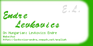 endre levkovics business card